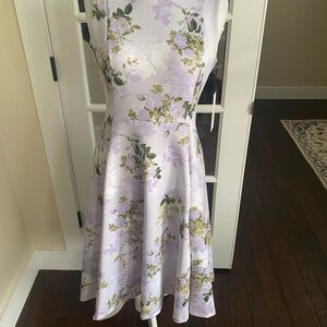 Calvin Klein Lavender Floral Midi Dress